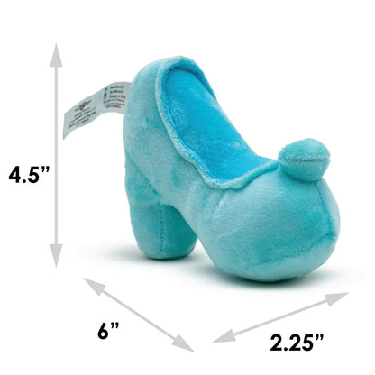 Dog Toy Squeaker Plush - Cinderella Slipper Replica Light Blue Dog Toy Squeaky Plush