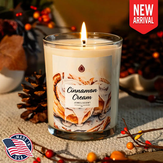 Cinnamon Cream 18oz Mystery Box Jewelry Candle Home Candle