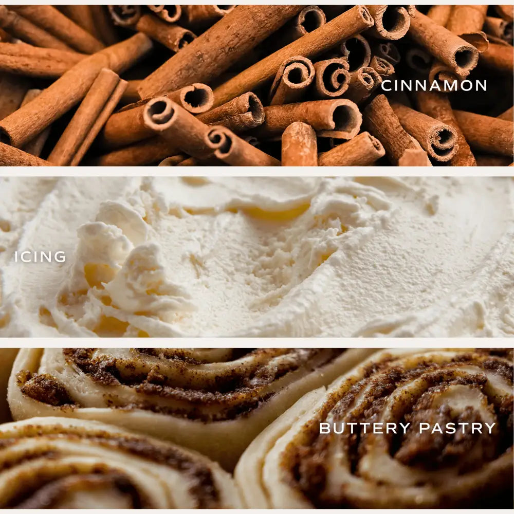 Cinnamon Rolls Soy Candle - Boxed Amber Tinted Glass Jar - 12 oz - Candles