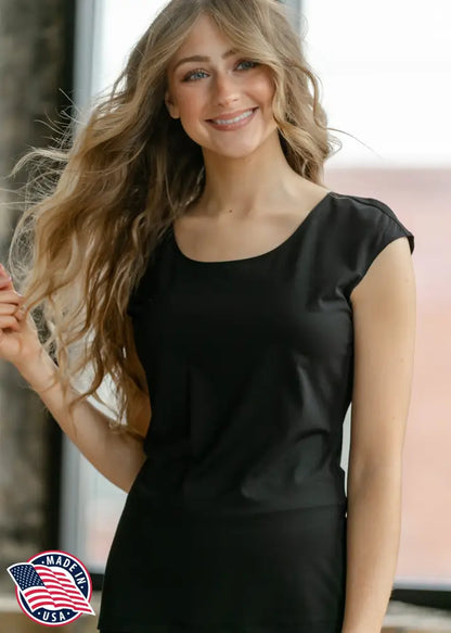 Classic Black Cap Sleeve Tank - 2XL - IC Layering Essentials