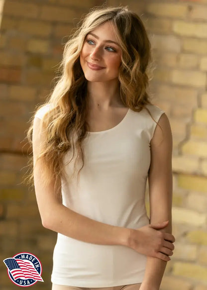 Classic Ivory Cap Sleeve Tank - IC Layering Essentials