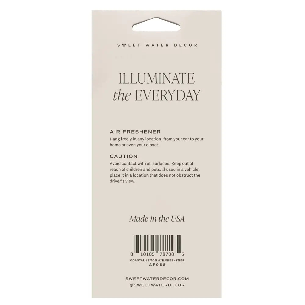 Coastal Lemon Hanging Air Freshener - Air Freshener
