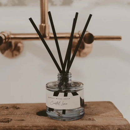 Coastal Lemon Blue Tinted Glass Jar Reed Diffuser Reed Diffusers