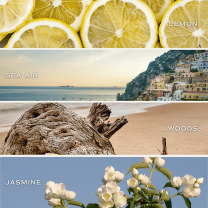 Coastal Lemon Blue Tinted Glass Jar Reed Diffuser Reed Diffusers