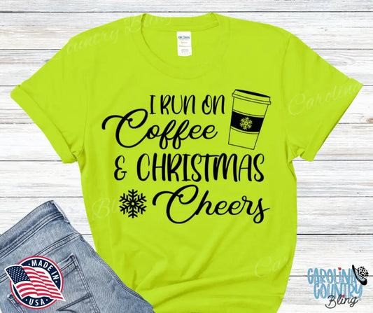 Coffee & Christmas Cheers – Multi Small / Green Shirt