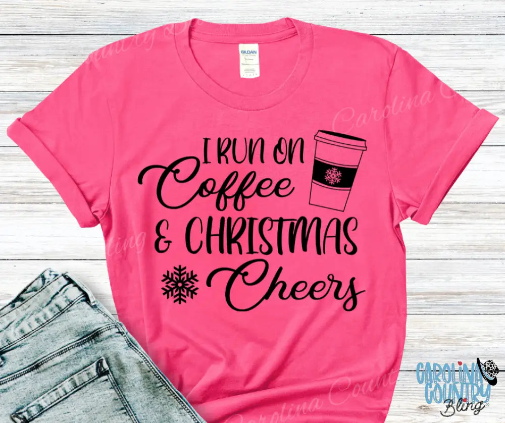 Coffee & Christmas Cheers – Multi Small / Pink Shirt