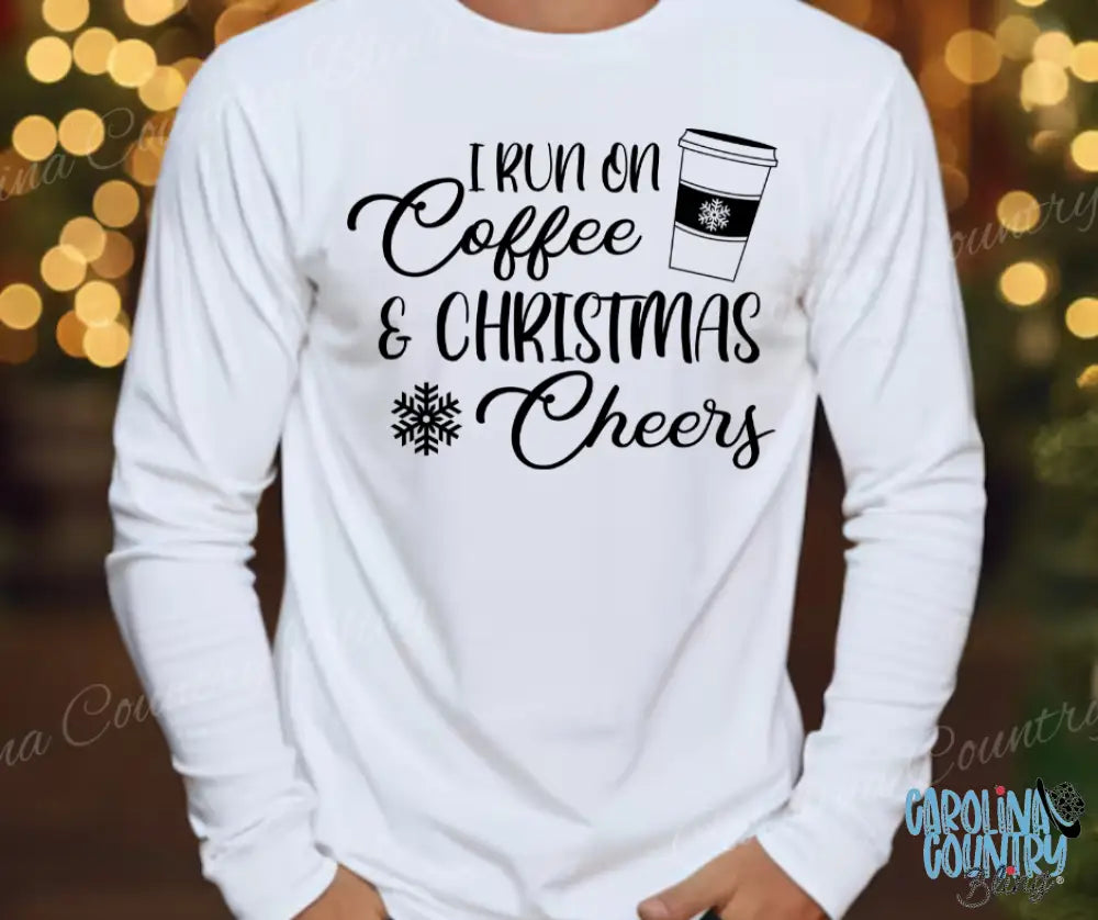 Coffee & Christmas Cheers – Multi Small / White Long Sleeve Shirt