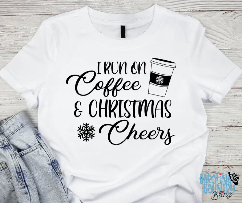 Coffee & Christmas Cheers – Multi Small / White Short Sleeve Shirt