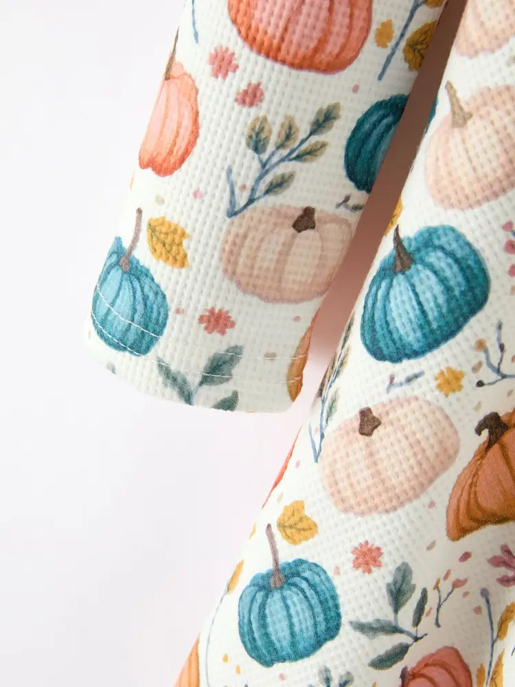 Fall Colorful Pumpkin Girls’ Long-Sleeved Dress - Dress