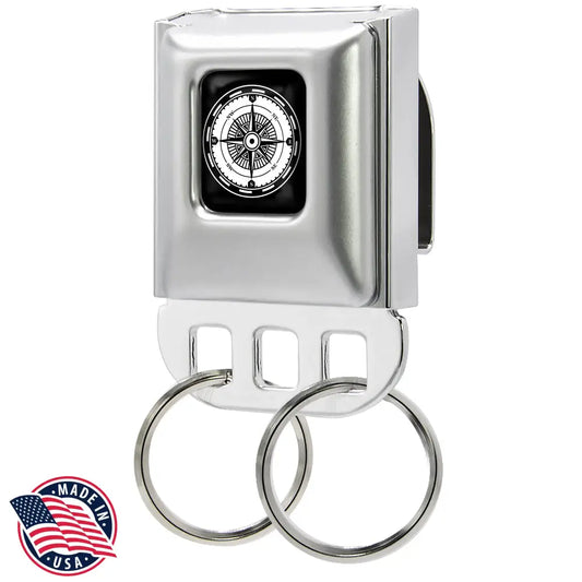 Keyholder - Compass Face Full Color Black/White Key Holders