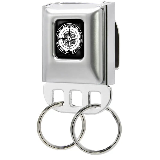 Keyholder - Compass Face Full Color Black/White Key Holders