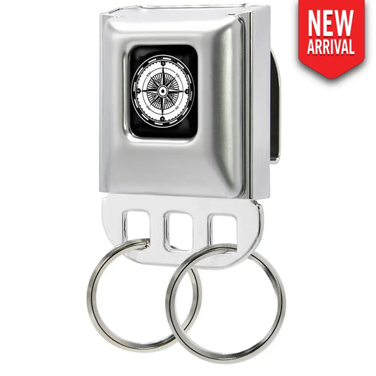 Keyholder - Compass Face Full Color Black/White Key Holders