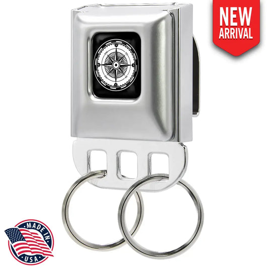 Keyholder - Compass Face Full Color Black/White Key Holders