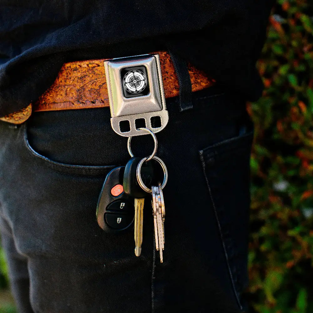 Keyholder - Compass Face Full Color Black/White Key Holders