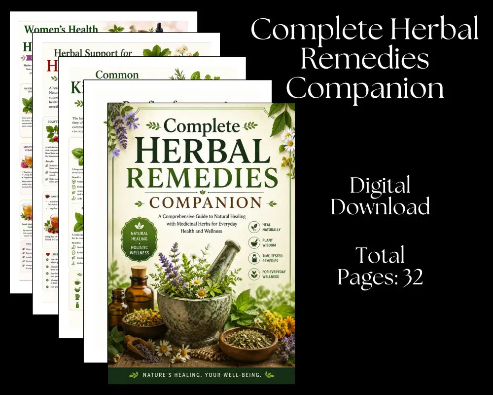 Complete Herbal Remedies Companion - Digital Download