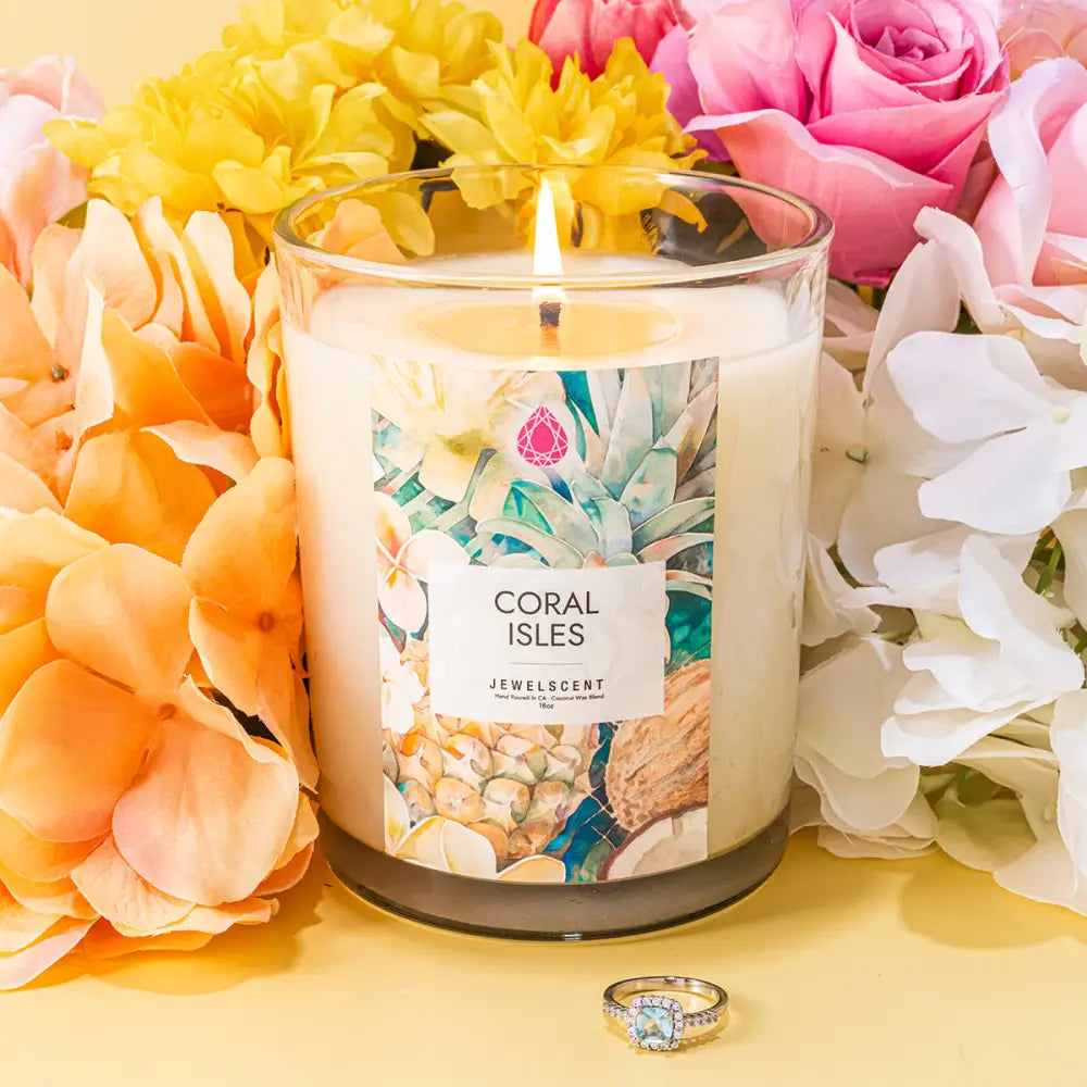 Coral Isles 18oz Mystery Box Jewelry Candle Home Candle