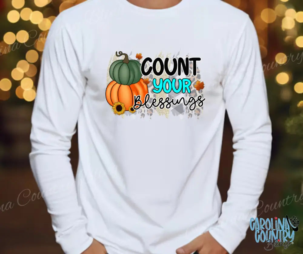 Count Your Blessings – White Small / Long Shirt