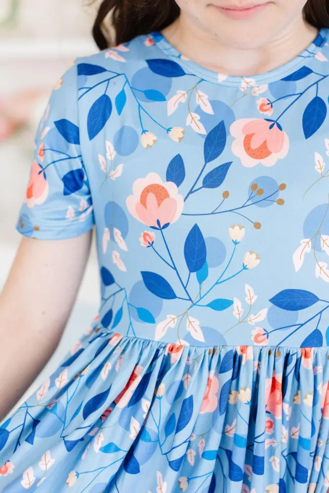Country Blooms S/S Pocket Twirl Dress - Twirl Pocket Dress S/S