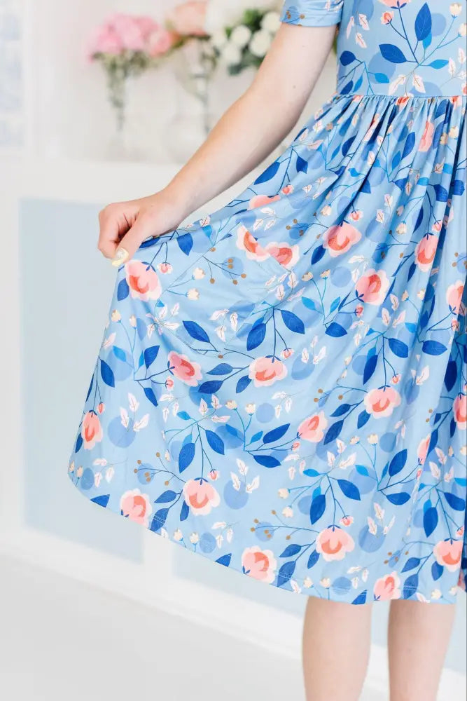 Country Blooms S/S Pocket Twirl Dress - Twirl Pocket Dress S/S