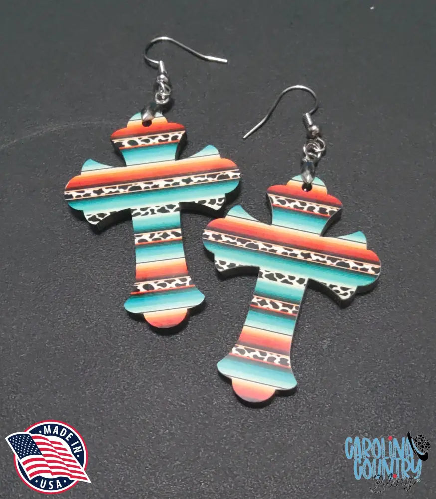 Country Cross - Multi Earrings