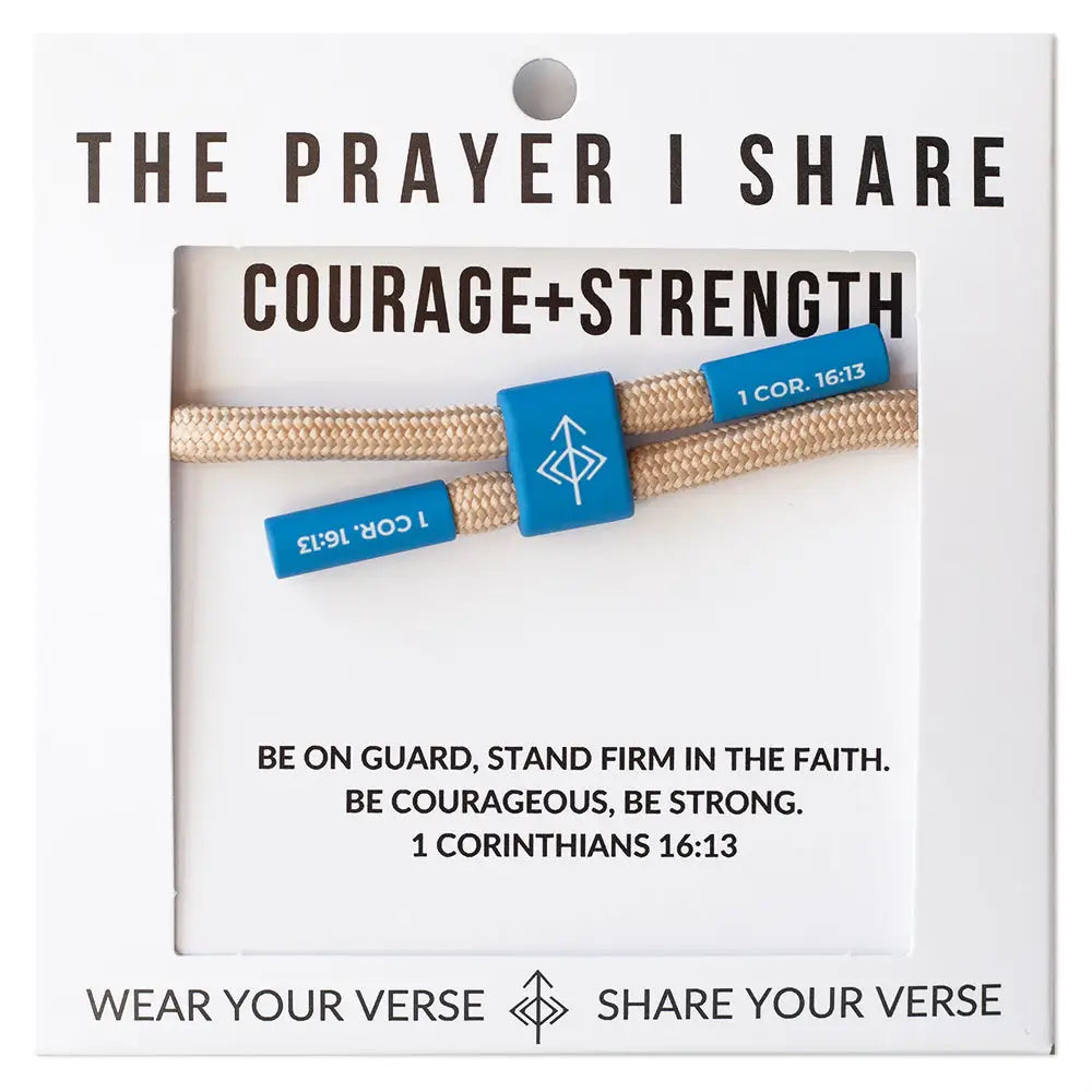 Courage + Strength 1 Corinthians 16:13 bracelet