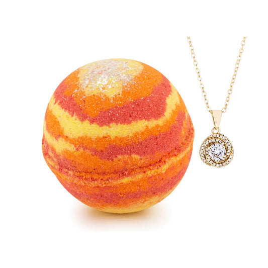 Cozy Cashmere 10oz Mystery Jewelry Bath Bomb - Necklace - Bath Bomb
