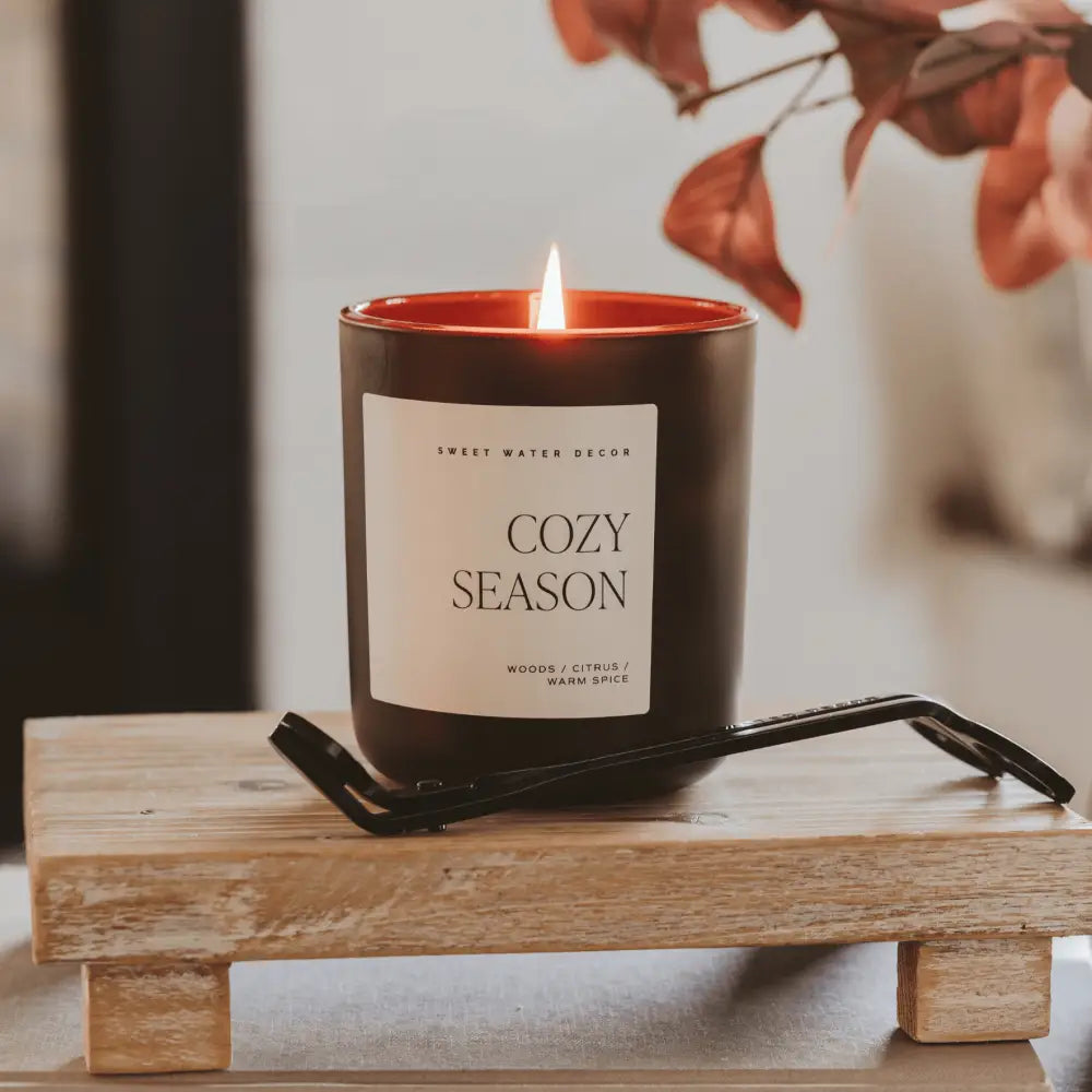 Cozy Season Soy Candle - Brown Matte Jar - 15 oz - Candles