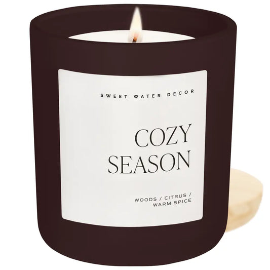 Cozy Season Soy Candle - Brown Matte Jar - 15 oz - Candles