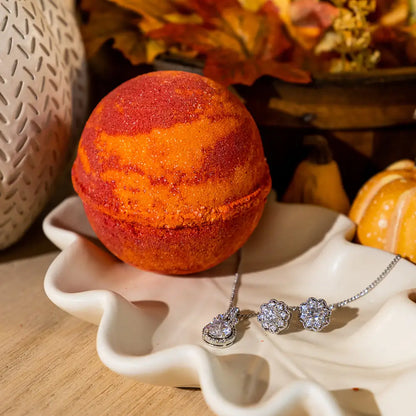 Cranberry Orange Glaze 10oz Mystery Jewelry Bath Bomb - Bath Bomb