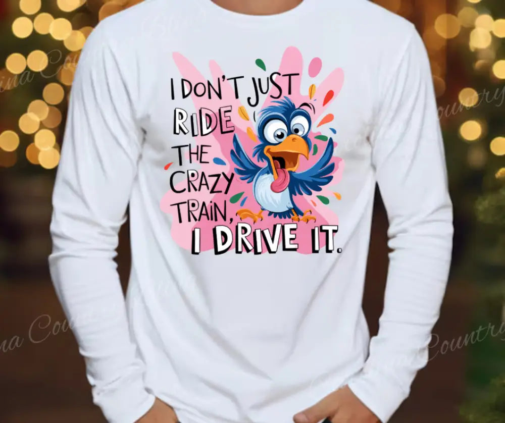 Crazy Train – White Small / Long Shirt
