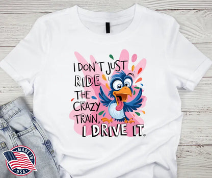 Crazy Train – White Small / Short Shirt