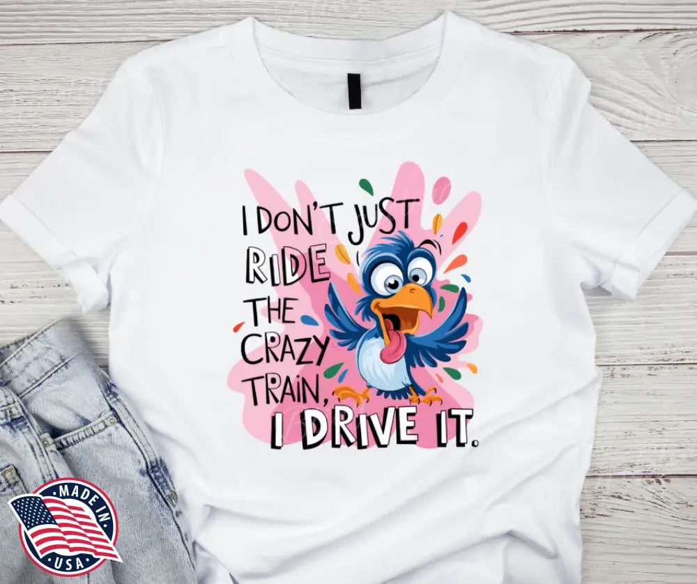 Crazy Train – White Small / Short Shirt