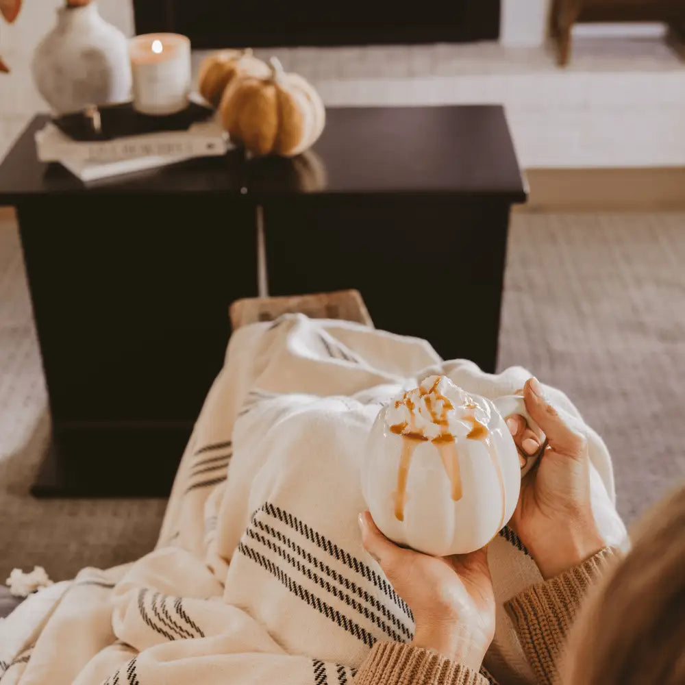 Cream Pumpkin 19 oz Figural Coffee Mug - Coffee Mugs
