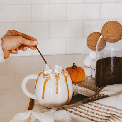 Cream Pumpkin 19 oz Figural Coffee Mug - Coffee Mugs