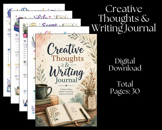 Creative Thoughts & Writing Journal - Digital Download