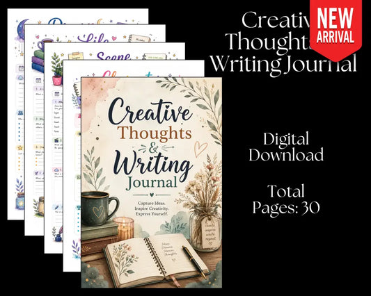 Creative Thoughts & Writing Journal - Digital Download