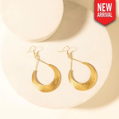 Myra Crescent Earrings in Amber - Amber - JEWELLRY