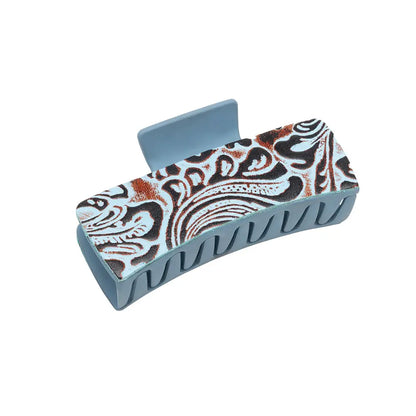 Crimson Sands Hair Comb Clip - Turquoise Embossed - Accessories