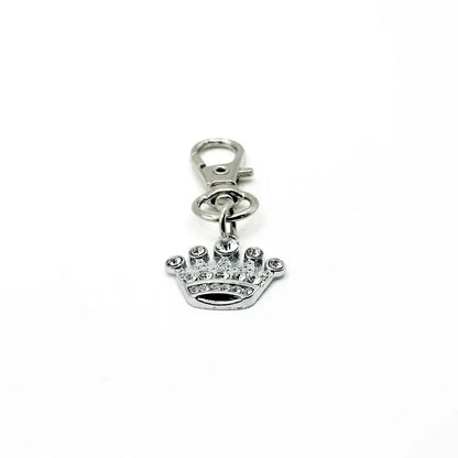 Rhinestone Crown Charm Clip On - Keychains