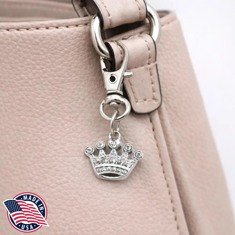 Rhinestone Crown Charm Clip On - Keychains