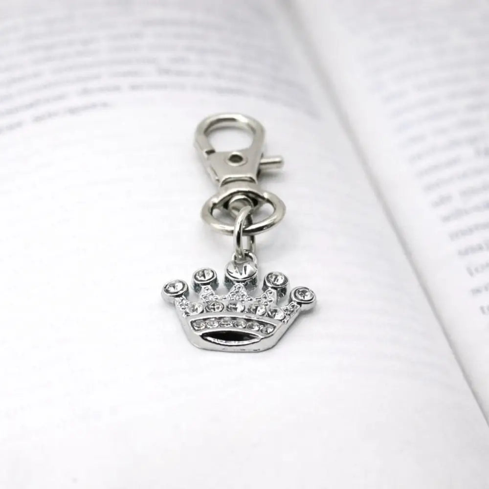 Rhinestone Crown Charm Clip On - Keychains