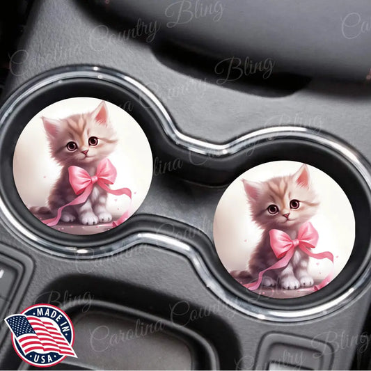 Cuteness Overload Pink Car Coaster