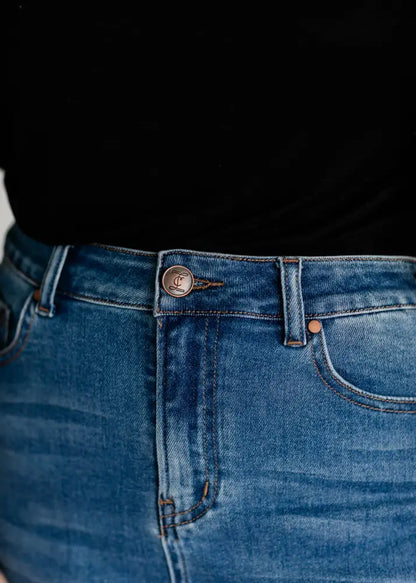 Dakotah Raw Hem Long Denim Skirt - FINAL SALE IC Skirts