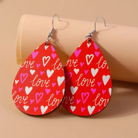 Dangle My Heart – Red Earrings