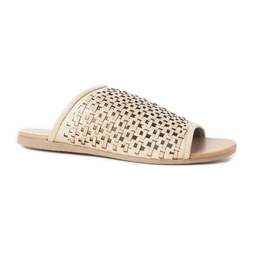 Dawnlace Desert Curve Sandals in Beige - Shoes