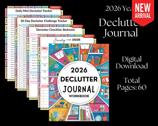 Declutter Journal - 2026 Year Digital Download