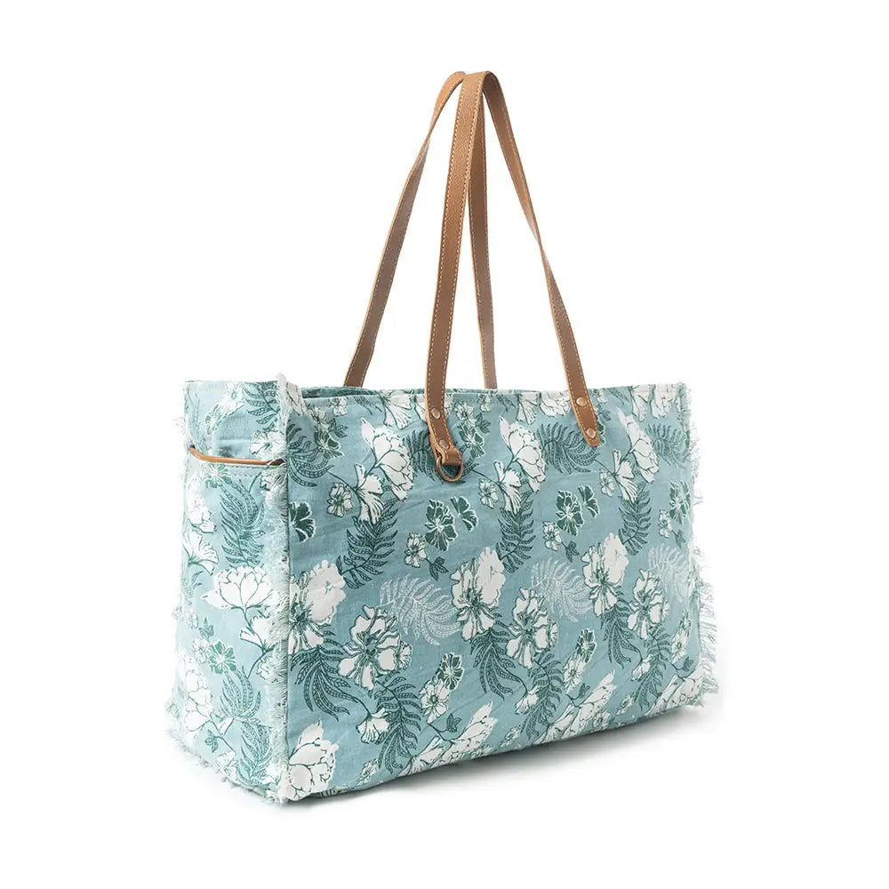 Delft Garden Weekender In Gray - Weekender Bag