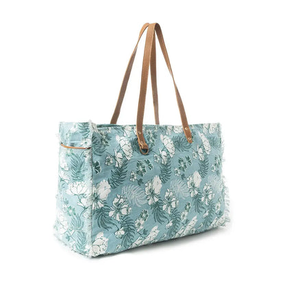 Delft Garden Weekender In Gray - Weekender Bag