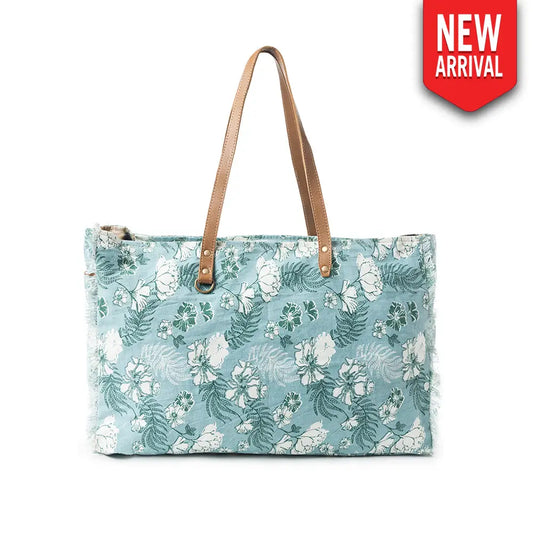 Delft Garden Weekender In Gray - Weekender Bag