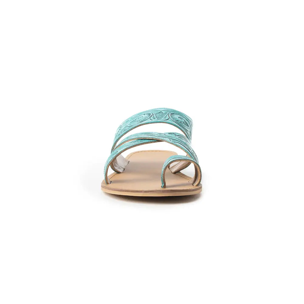 Delia Ridge Sandals In Turquoise - Shoes